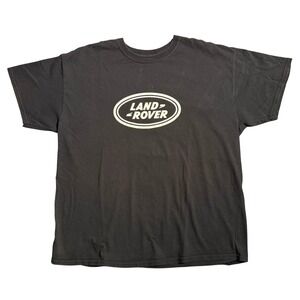 Vintage Land Rover Logo Graphic T-Shirt Mens Black Short Sleeve